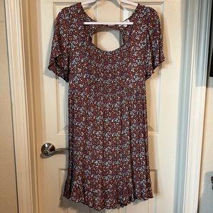 M Patrons of Peace Floral Ribbed Mini Dress - Gently worn